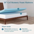 Lucid Refresh 10  Dual-layer Gel Memory Foam Mattress Firm Cooling Bed In A Box