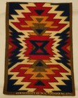 Antique Tobacco Felt Navajo Dollhouse Rug 5 1 2  X 3  Eye Dazzler Style Ny Vtg