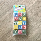 Vintage Wooden Letter Block Set Of 12 Small Alphabet Blocks Crafts Supply Nos