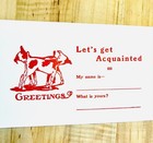 Humor Greeting Card Printing Block   let s Get Acquainted  Dogs Vtg Letterpress