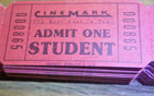 Vintage Lot 100 Admit One Student Tickets Cinemark Theatre The Best Seat In Town