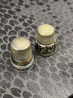 2 Vintage antique Art Deco 925 Sterling Silver Thimbles Pricilla 8 8g
