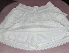 Surf Style Girls White Cotton Lace Tiered Ruffle Drawstring Skort Size M