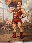 Guinness Beer Metal Sign - Guinness For Strength Vintage Carnival Keg Toss