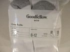 Goodfellow   Co Crew Socks 6-12 10 Pairs White Gray Reinforced Heel Toe