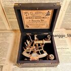 Antique J scott Sextant Nautical Brass Astrolabe Working Marine Vintage Box Gift