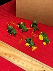 5 John Deere Miniature Tractor Ornaments Set Tractors Tiny Rubber Christmas Toys