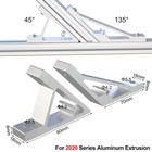 4 Sets 45 135 Degree Corner Bracket Joint Aluminum Extrusion 2020 Series