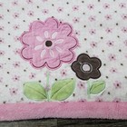 Carters Pink   Brown Flower Baby Blanket  Plush Fleece Security Lovey- Htf  