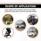 6 Pack Valve Nozzle Inflation Extensions 45 Degree 90 Degree 135 Degree For Car
