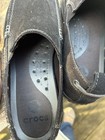 Crocs Walu Men Size 9 Black Canvas Loafers 11270 Boat Shoes Slip On Casual