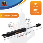 3x30 Hydraulic Cylinder 3  Bore 30  Stroke Double Acting Tie-rod Cylinder