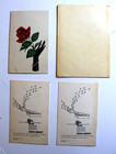 4x Kuwait Sheraton Hotel Vintage Mea Airlines 1965 Menu                                     
