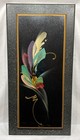 Vintage Mid Century Abstract Acrylic On Wood Signed Wall Hanging Plaque 28 x14 