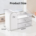 Large Makeup Organizer With Drawers white Cosmetic Storage Box For Vanity white