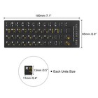 Korean Keyboard Stickers Black Background W Yellow White Lettering 3pcs