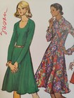 Dress Gown 12 Vogue 2781 Sewing Pattern Vtg Basic Uc Flared Princess Maxi Knee
