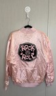 Vintage Excalibur Hotel   Casino Satin Jacket Men Large Pink Las Vegas Usa Dd102
