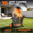 1800w Electric Wood Chipper - 1 77  Cap - 10gal Bin