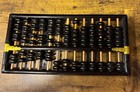 Vintage Lotus Flower Abacus 13 Rods 91 Beads Metal Wood Peoples Republic China