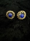 Vintage Avon Royal Azura Blue Glass Necklace Bracelet Earrings Full Set 1980s