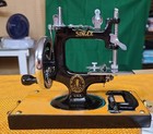 Vintage Singer Mini Sewing Machine  Model 20 With Wood Dome Case