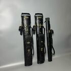 Hand Made Leather 3 Butts 4 Shafts Cross Billiard Pool Cue Case Holder