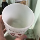Antique Milk Glass    antiseptic    Medical Tumbler W  Red Cross Rare