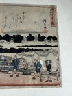 Antique Japanese Woodblock Print Hiroshige Nihonbashi Bridge Edo Tokaido View