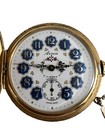 Arnex Swiss Enamel On Gilt Metal Engraved Wind-up Pocket Watch Working 