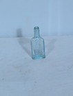 Green s Fairfield   Co Antique Aqua Glass Embossed Medicine Bottle Open Pontil