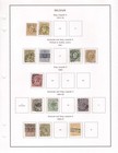 Belgium And Colonies Postage Stamp Album Pages  Used   Approx  1419  Stamps