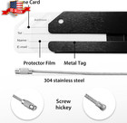 12 Pack Aluminum Luggage Tags Set With Name Id Card For Travel Suitcase Baggage