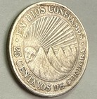 1912 Nicaragua 25 Silver Centavos De Cordoba