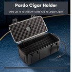Travel Humidors With Built-in Humidifier Disc - Holds Up To 15 Cigars - Airtight
