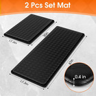 2 Piece Anti Fatigue Kitchen Mats Non Slip Waterproof Cushioned Floor Rugs