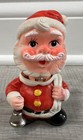 Santa Claus Ringing Bell Vintage Wind Up Toy Alps Japan With Original Box