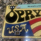 Vintage Nashville Tennessee License Plate Music City Opryland Gold Sparkling