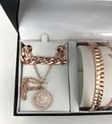 Women s 5-piece Jewelry Set - Watch  Bangles And Necklaces  - Rosegold Gift Box