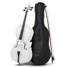 Full Size 4 4 Full Size Cello Basswood White Color Cello  bag bow rosin bridge