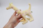 Carters Prestige Giraffe Pink Hearts Rattle Plush Lovey Rare 8  Vintage Yellow