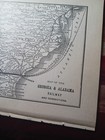  1898 Train Route Map Georgia   Alabama Railway Steamship Port Railroad Depots 