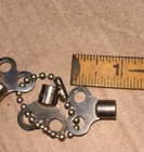 Small Vintage Antique Clock Winding Keys Lot Of 3 Made In Usa Square Opening