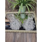 2 Vintage Candle Fairy Lamps  Petal Bases   Chimneys  Federal Glass