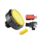 60mm Yellow Arcade Round Push Buttons Illumilated Led Light With Microswitch