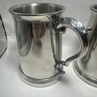 2 Vintage English Pewter Tankard Stein