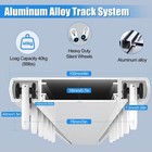 Phustjkl Double Curtain Track Ceiling Mount Rod  Heavy Duty Aluminum Track Set
