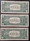 Lot Of Three  3   1 Silver Certificate Blue Seal  Nice Circulated  1957 Series