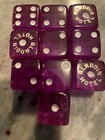 10 Vtg Aladdin Hotel Las Vegas Casino Gambling Purple Dice Lot   1 Bob Stupak   s