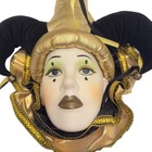 Venetian Wall Hanging Mask Mardi Gras Jester Face Carnival Art 12 Porcelain Face